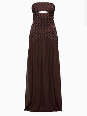 NWT Et Ochs Amara Woven Strapless Gown Size 0